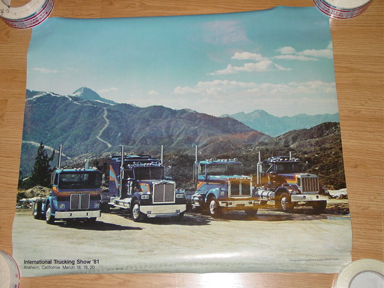 Vintage 1981 White Truck Anaheim Trucking Show Poster big rig 