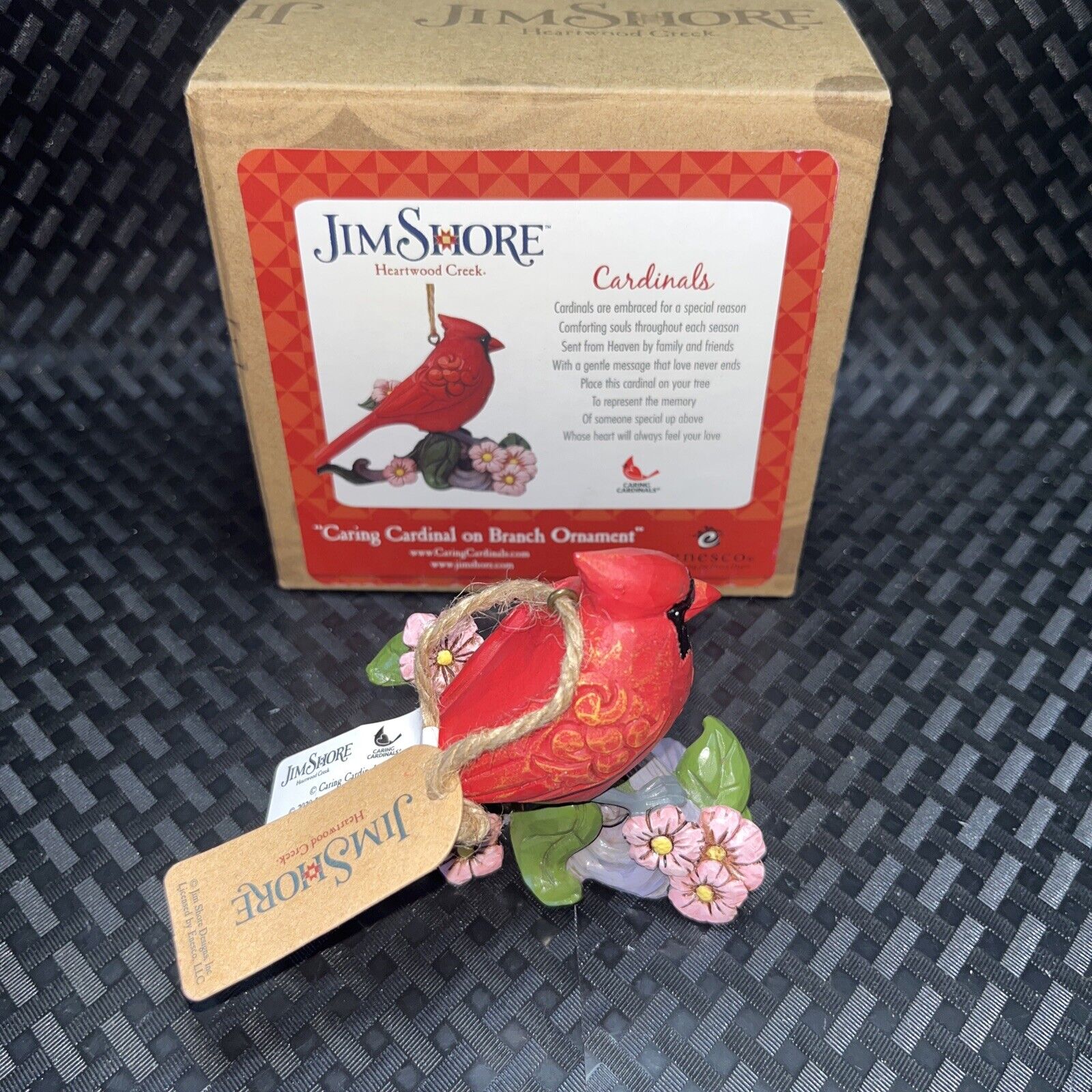 Jim Shore Caring Cardinal on Branch Ornament #6005690 New In Box 