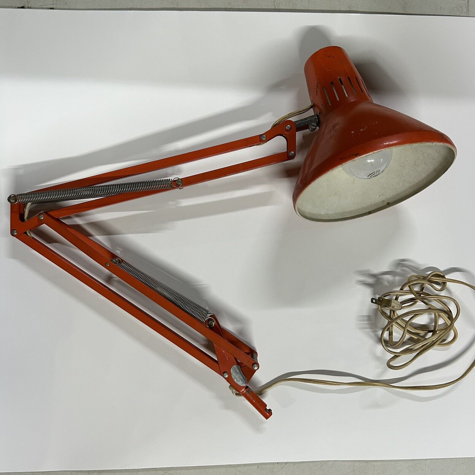 Vintage Orange Sweden Architect Lamp