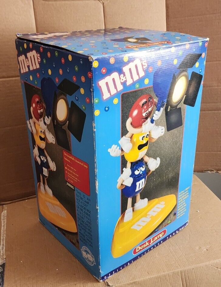 M&M\'s 3 Character Stacked Desk Lamp with Original Box Mint Condition