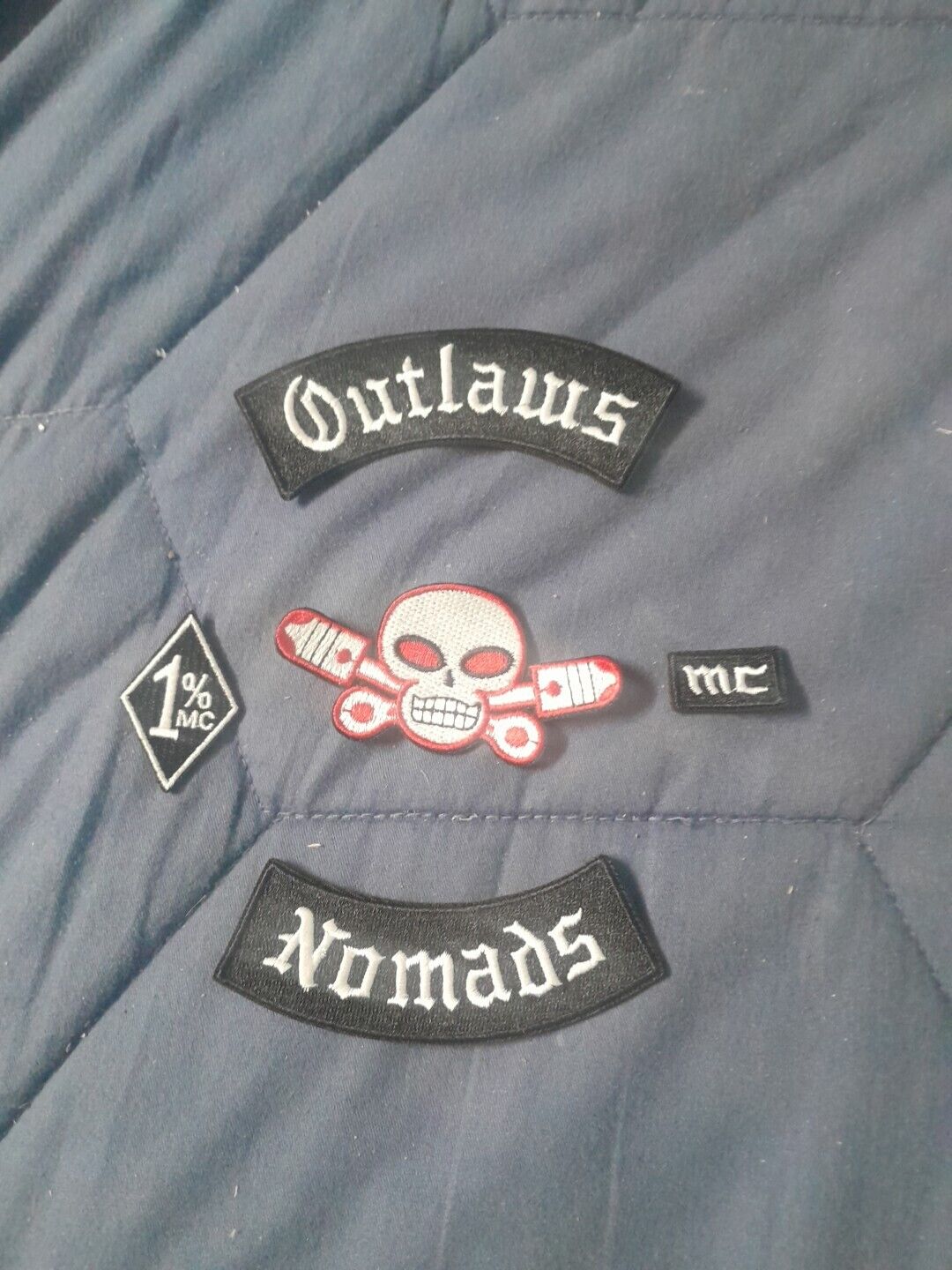 M C Club Front Patch Set- Outlaws -3 day sale