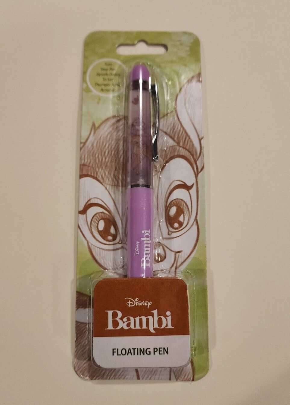 Disney Bambi Floating Pen Purple Thumper Floaty Float NEW