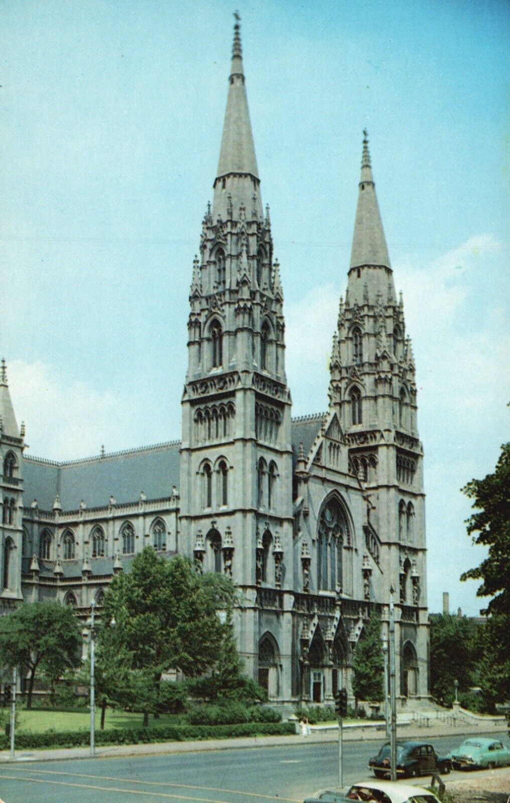 Postcard PA Pittsburgh Pennsylvania St Pauls Cathedral Chrome Vintage PC J5459