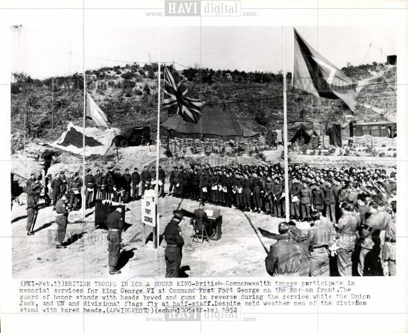1952 press photo British Commonwealth troops participat