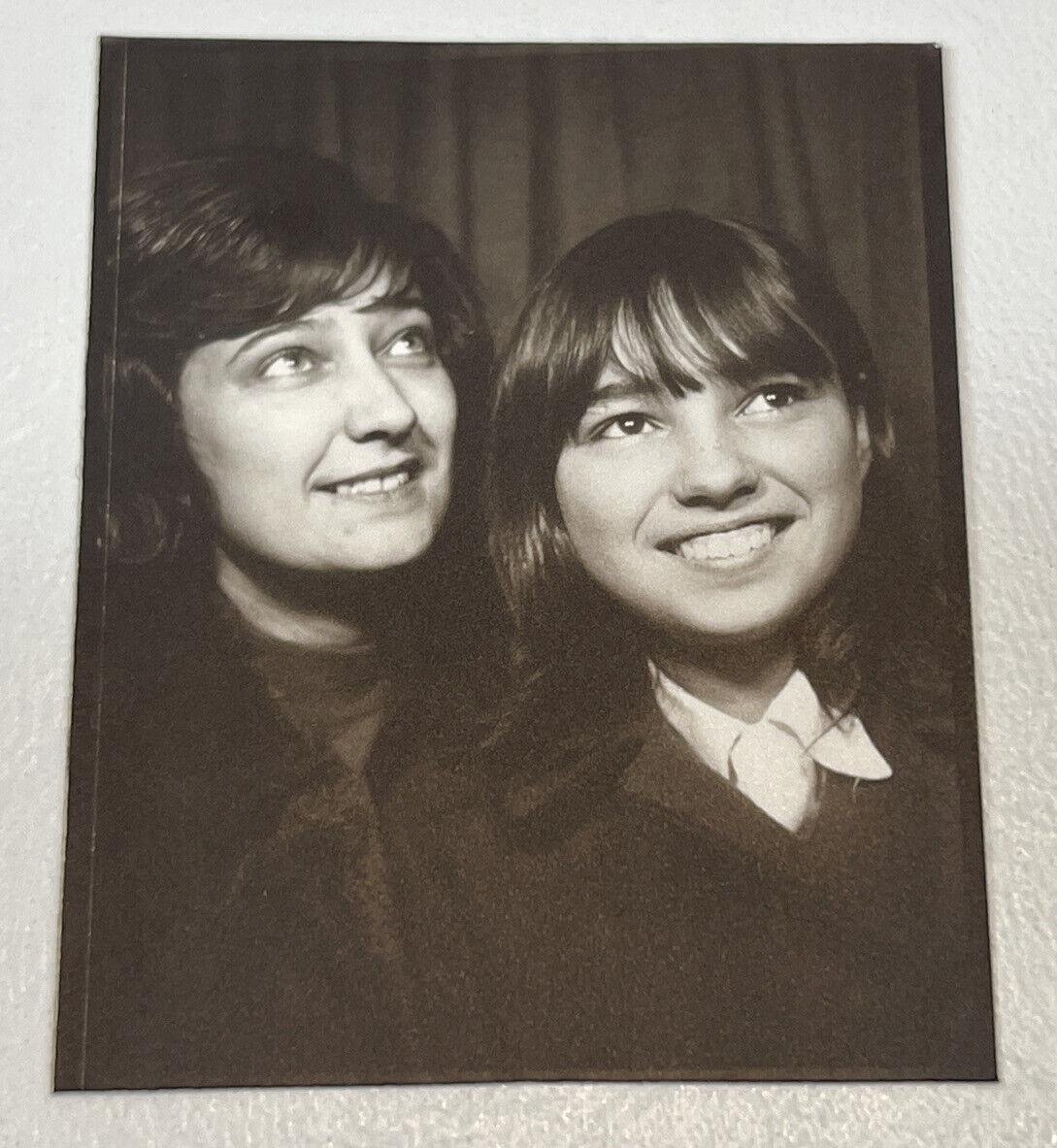 Vintage 60s Photo Booth Photo Mother & Daughter Look Alikes