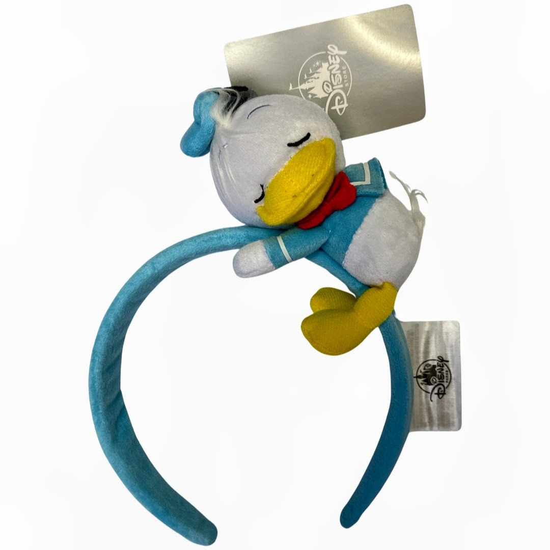 Disney Donald Duck Plush Velvet Alice Headband | Blue & White | Fast Ship