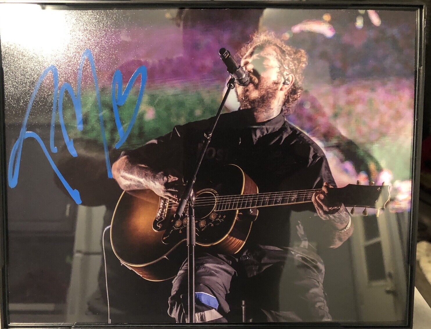 Post Malone signed autographed photo 7x9 framed