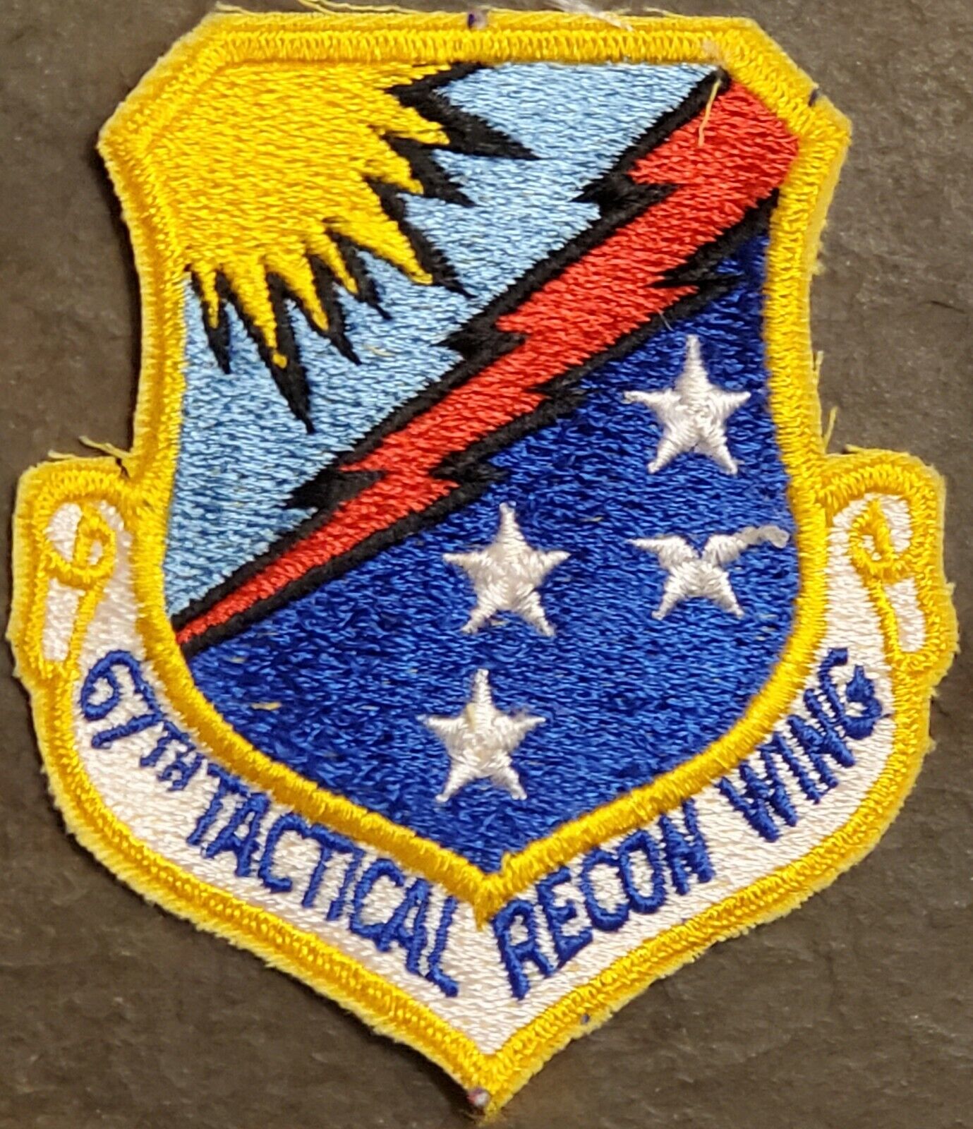 USAF 67TH TACTICAL RECON WING SQUADRON PATCH COLOR DRESS ORIGINAL VTG MILITARY