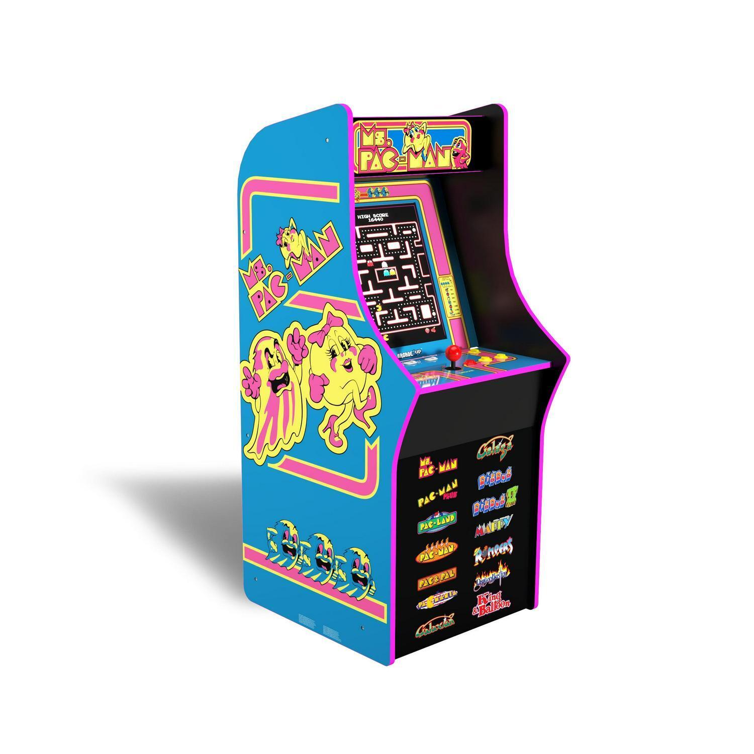 Arcade1Up Ms. PAC-MAN Classic Arcade Game, built for your home, 4-foot-tall 14