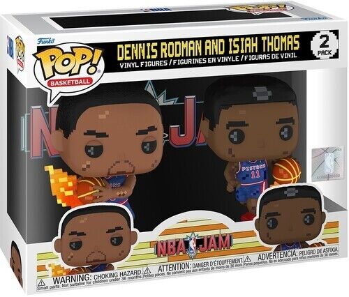 Funko POP NBA Jam 8-Bit Basketball - Dennis Rodman Isiah Thomas Detroit Pistons