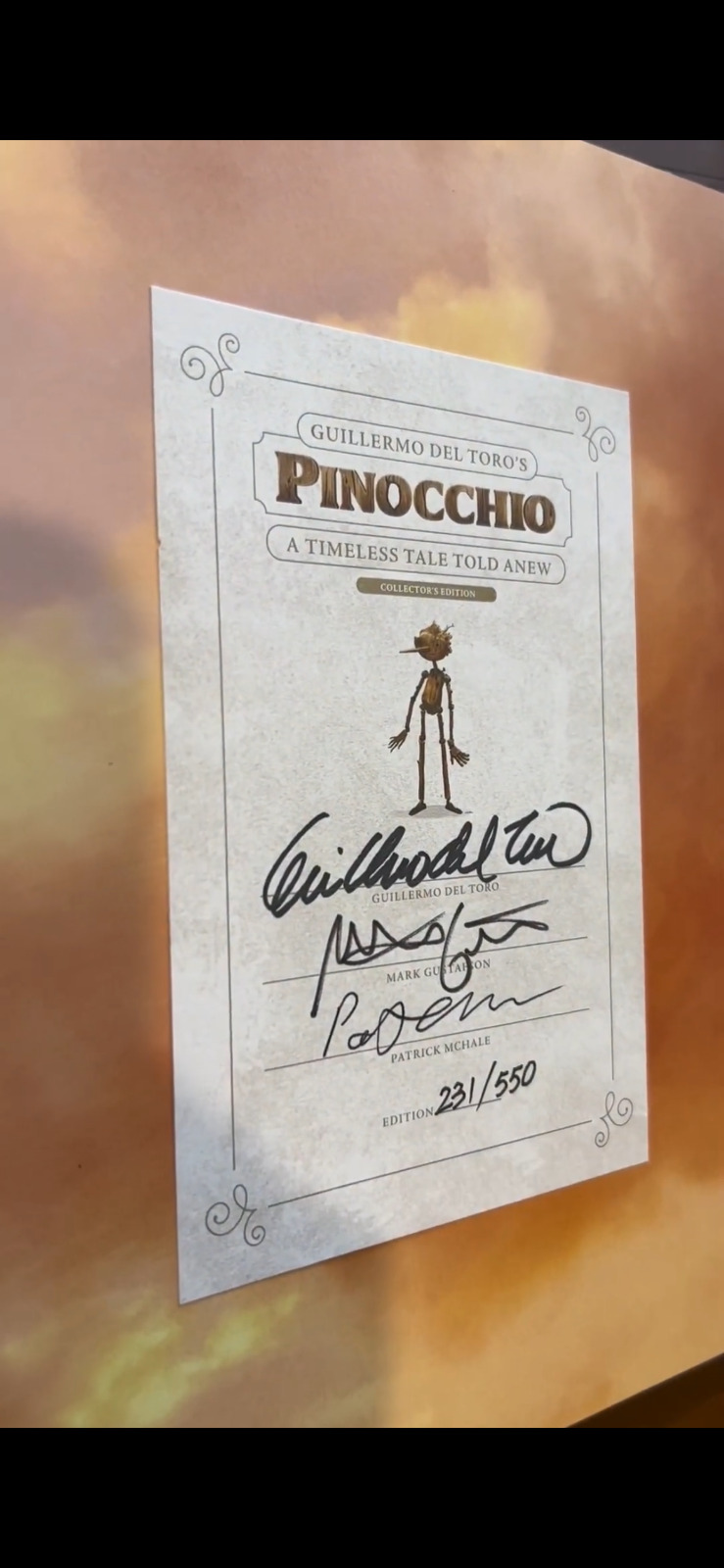 Netflix Guillermo Del Toro\'s Pinocchio Brand New Book Sealed HAND-SIGNED