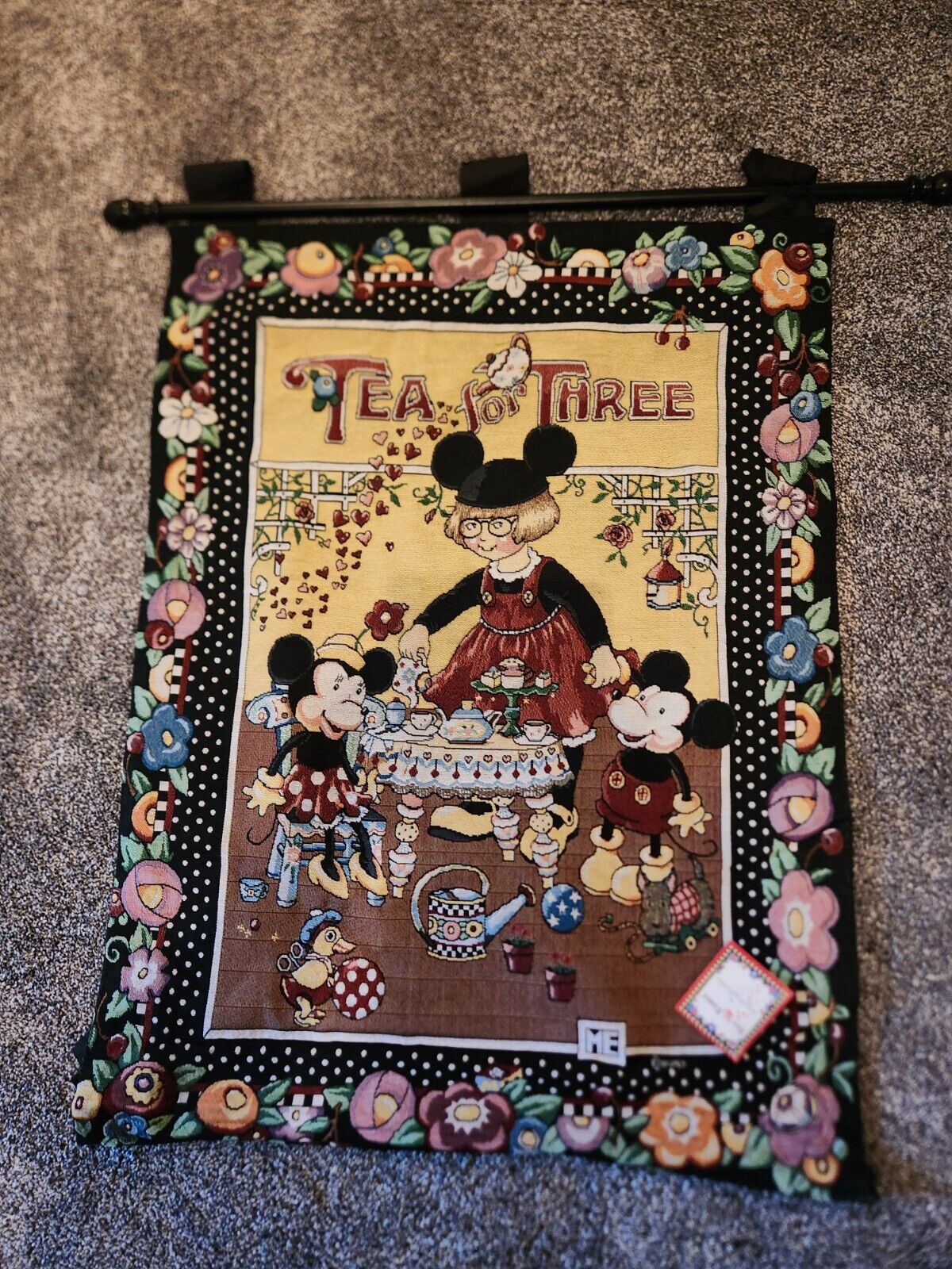 Mary Engelbreit Disney Tea For Three Wall Hanging READ