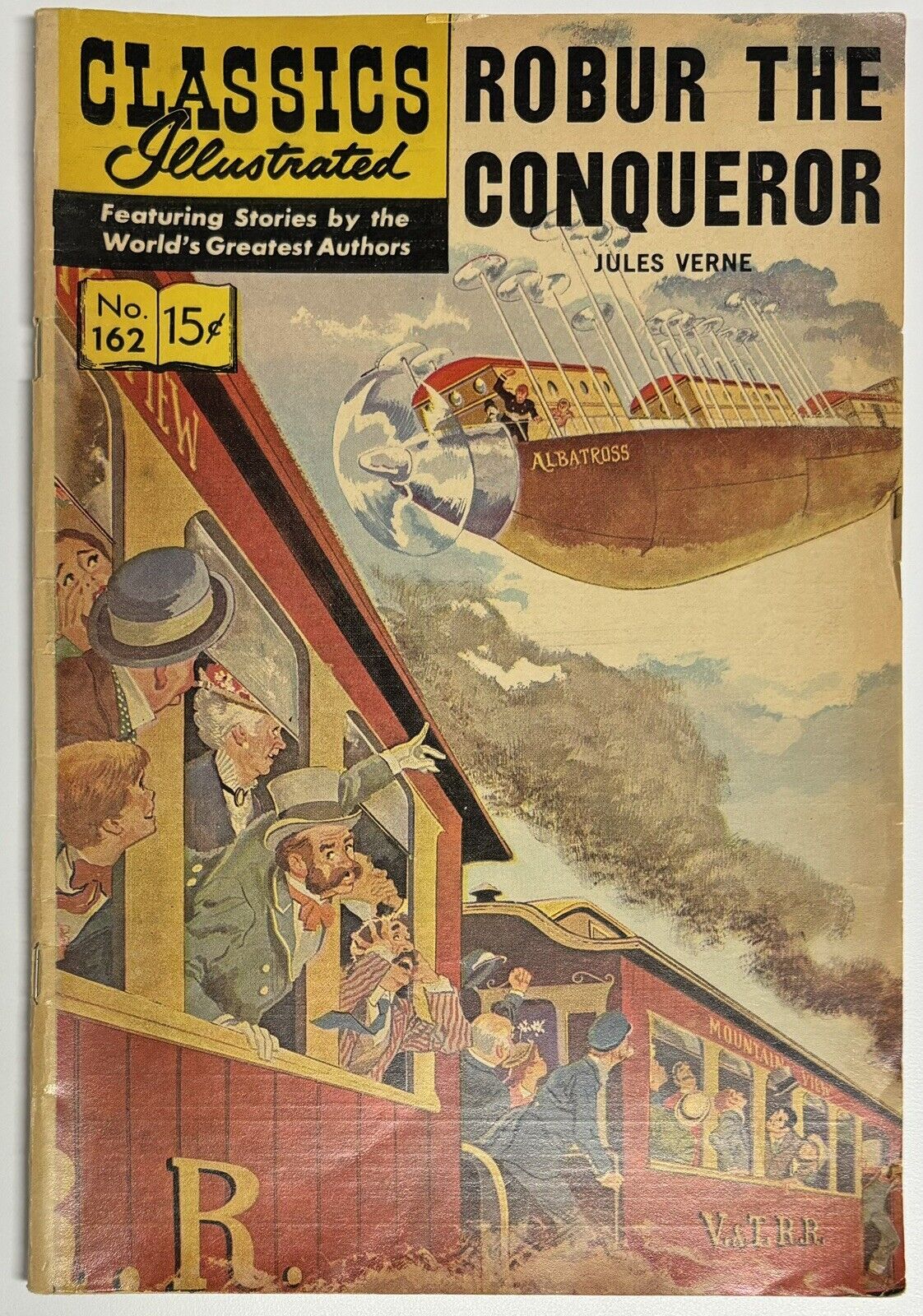 Classics Illustrated Comic Book #162 Robur the Conqueror, May 1961, Jules Verne