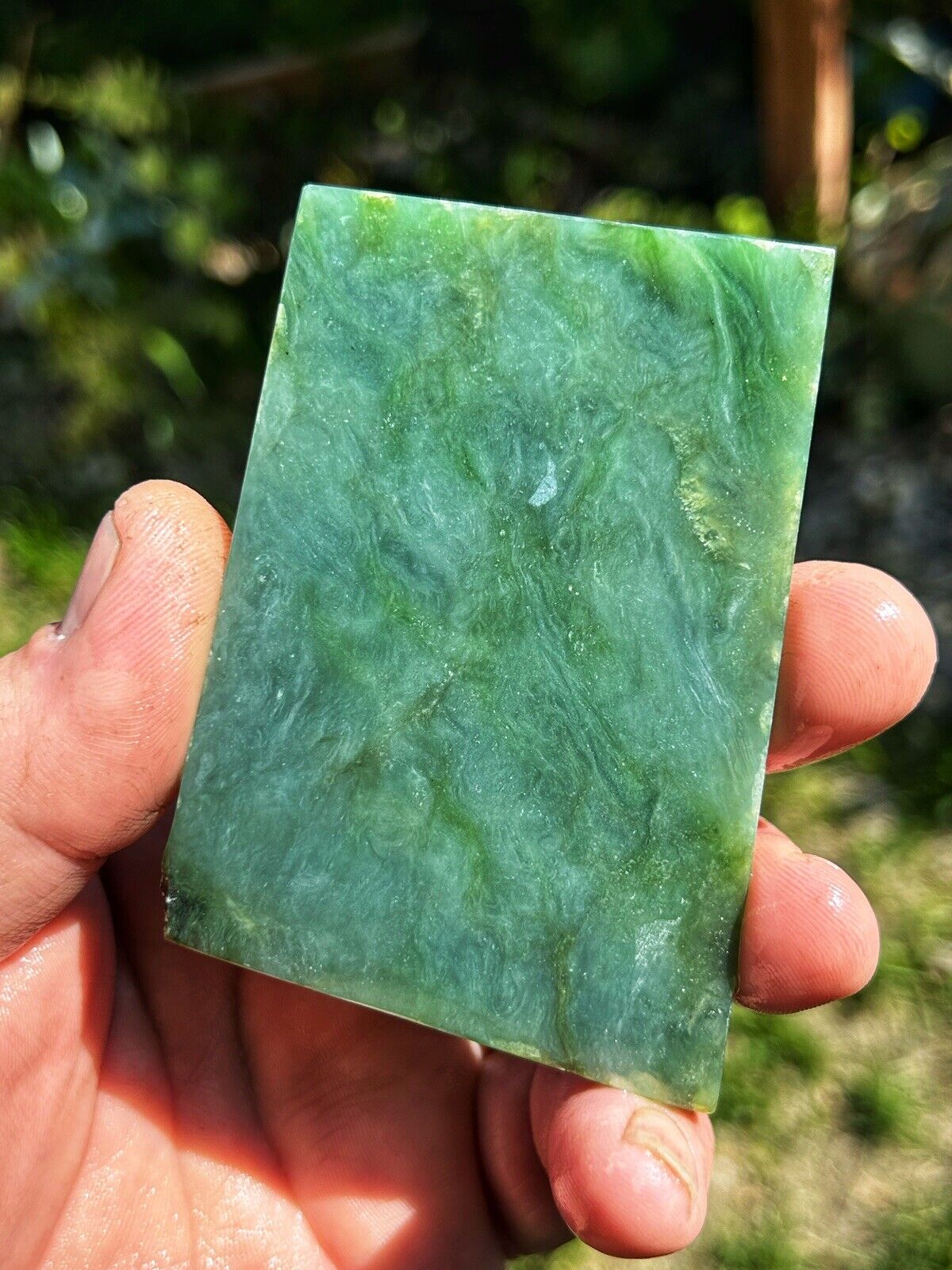 Canada BC Nephrite Jade Gemstone Cut Slab Top Grade