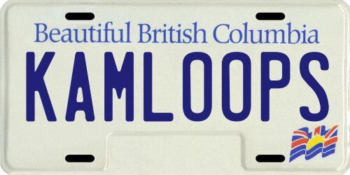 Kamloops Beautiful British Columbia Canada BC Aluminum License Plate