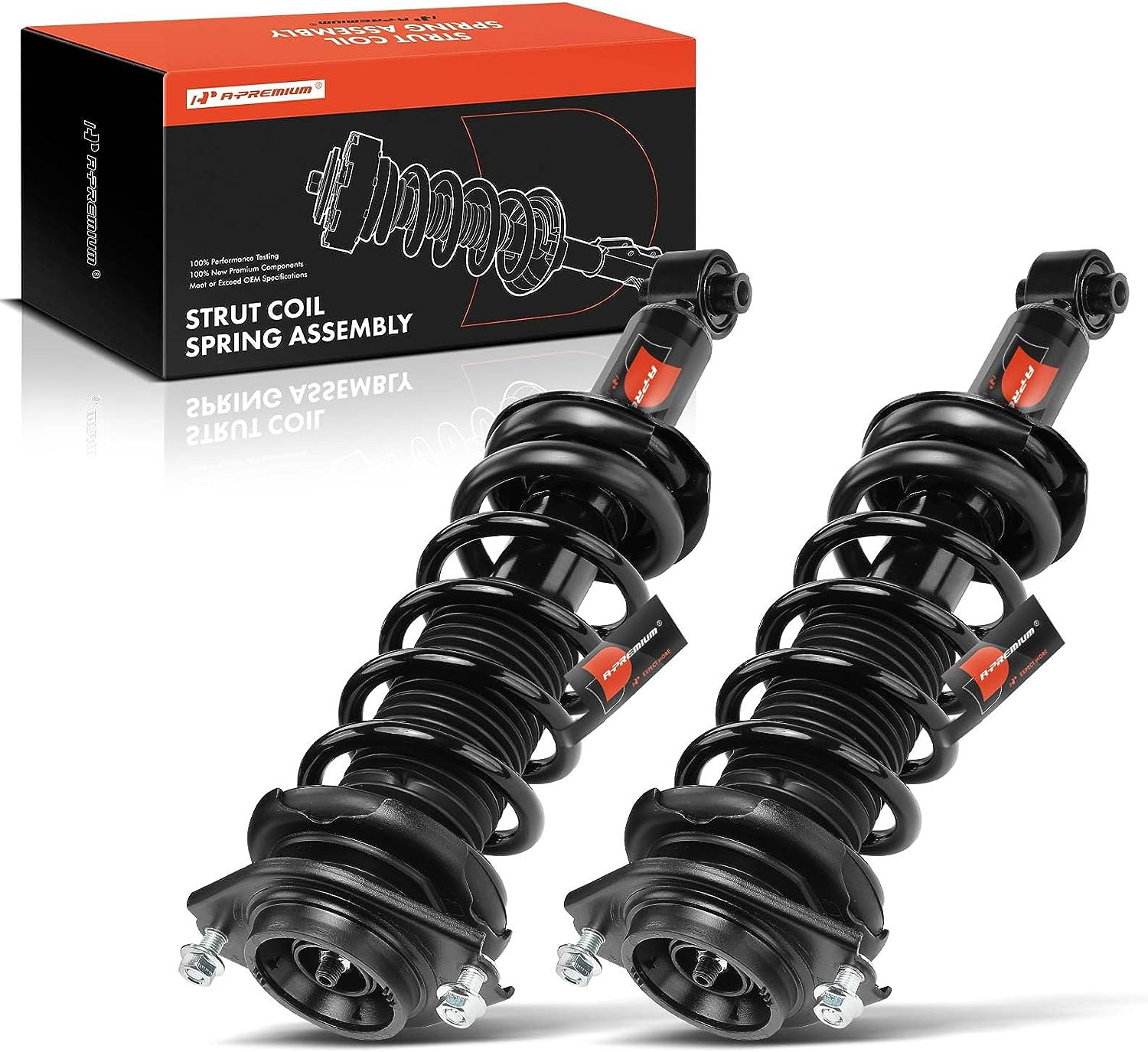 Rear Pair (2) Complete Shock Struts & Coil Spring Assembly Compatible with Subar