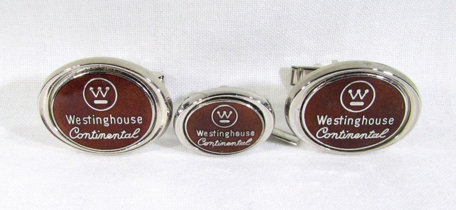 Silver Tone Cufflinks with Westinghouse Continental Appliances Logo