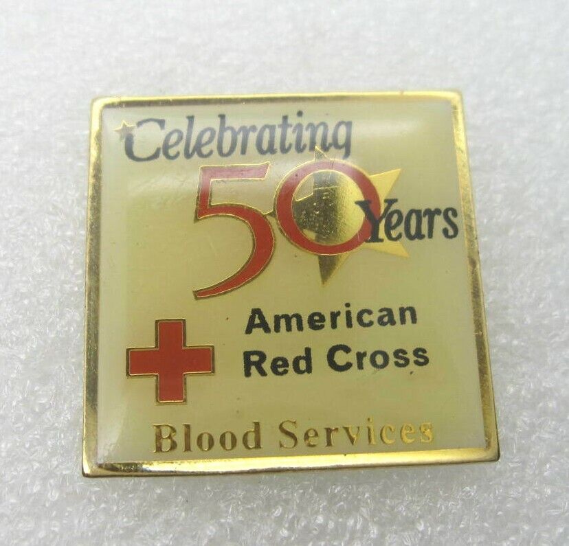 Celebrating 50 Years American Red Cross Blood Service Lapel Pin (A898)
