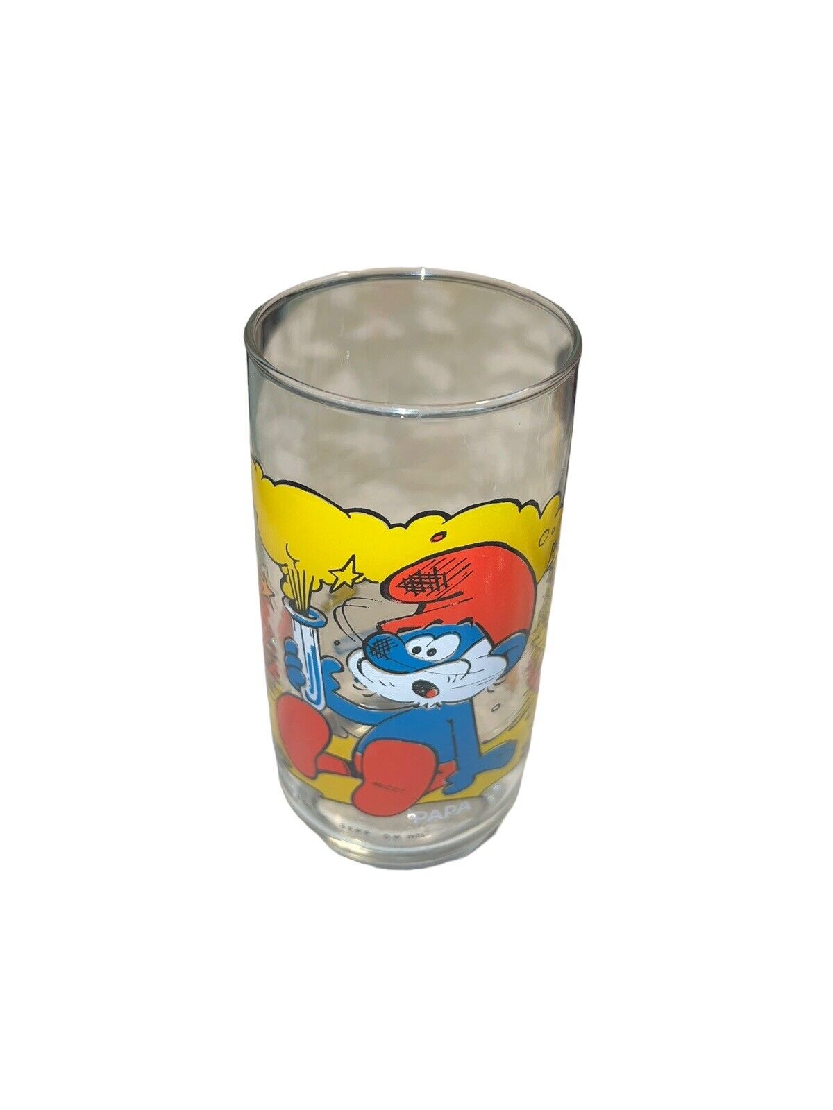 Vintage Peyo Smurf Glasses Collectors Set 1983 Papa Smurf