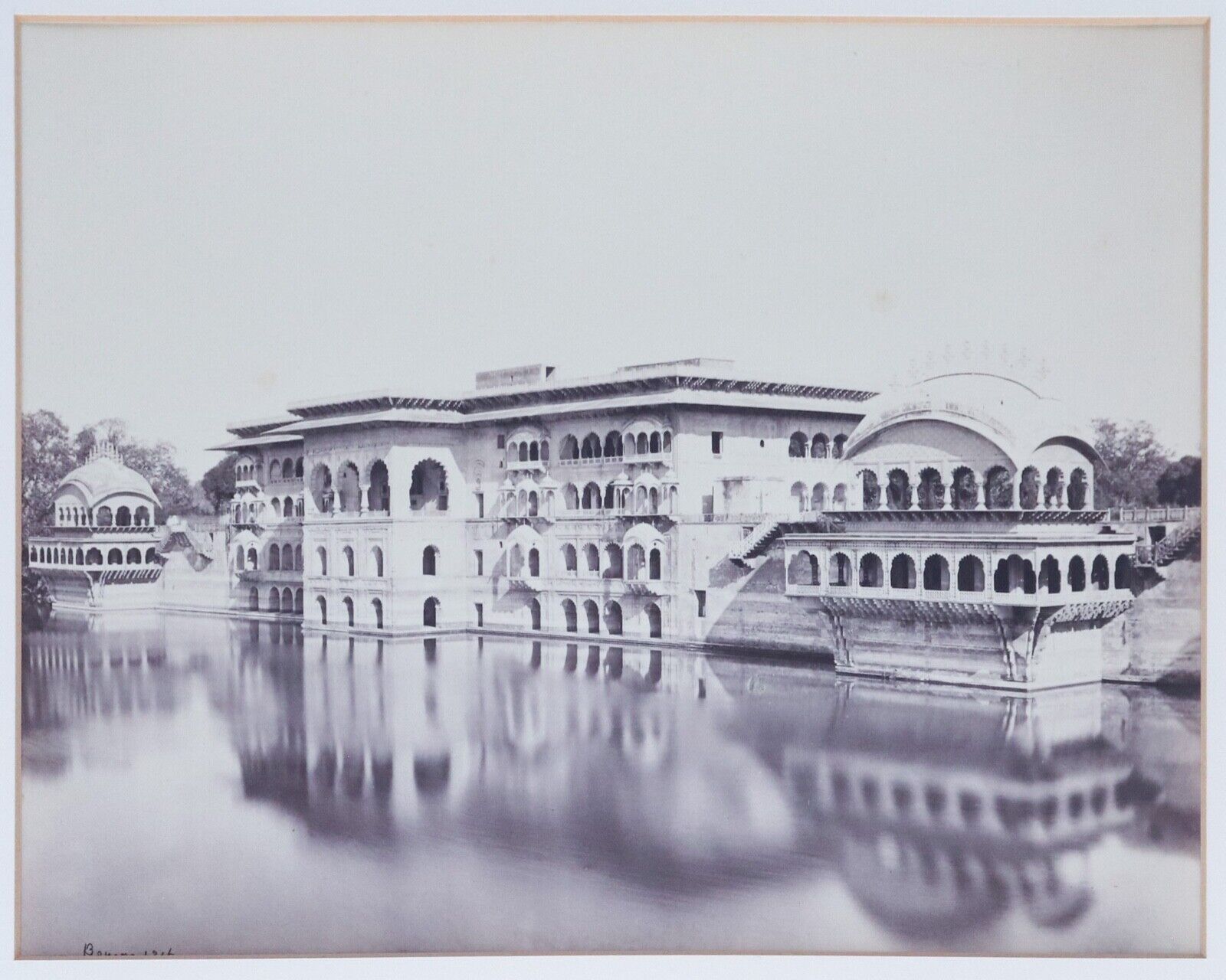 Antique Samuel Bourne Photograph Maharaja Suraj Mal Deeg Palace Rajasthan India
