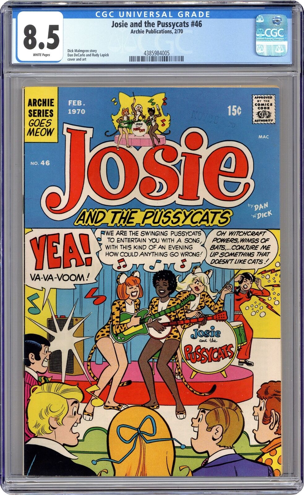 Josie and the Pussycats #46 CGC 8.5 1970 4385984005