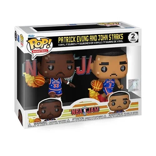 PREORDER NBA JAM New York Knicks Patrick Ewing and John Starks 8-Bit Funko Pop