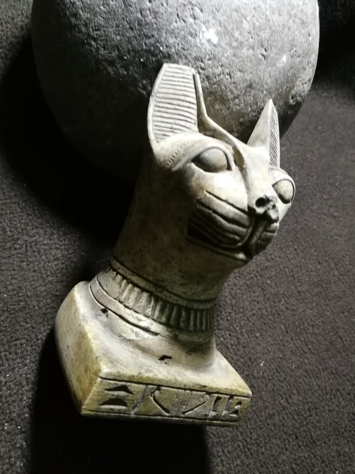 Rare Ancient Egyptian Antiques Egyptian Pharaonic Head Of Goddess Cat Bastet Bc