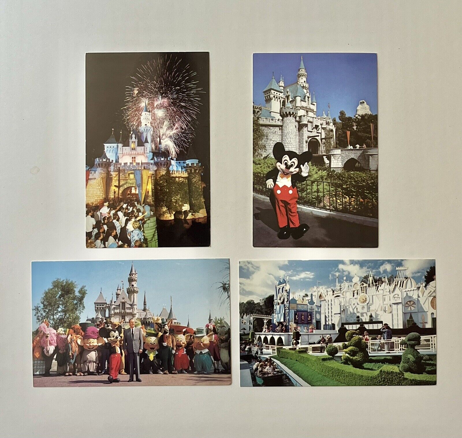 Vintage Disneyland Postcards Lot of 4 New & Used c1970s