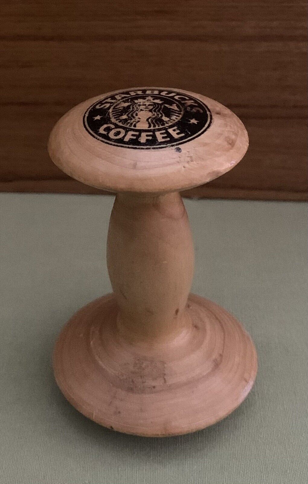 Vintage 1990s Starbucks Wood Espresso Coffee Barista Tamper 2-7/8” Length