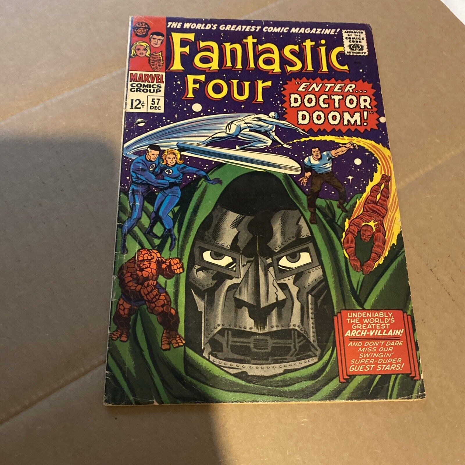 Fantastic Four #57 VG+ - FN Doctor Doom Silver Surfer Appearance Marvel 1966