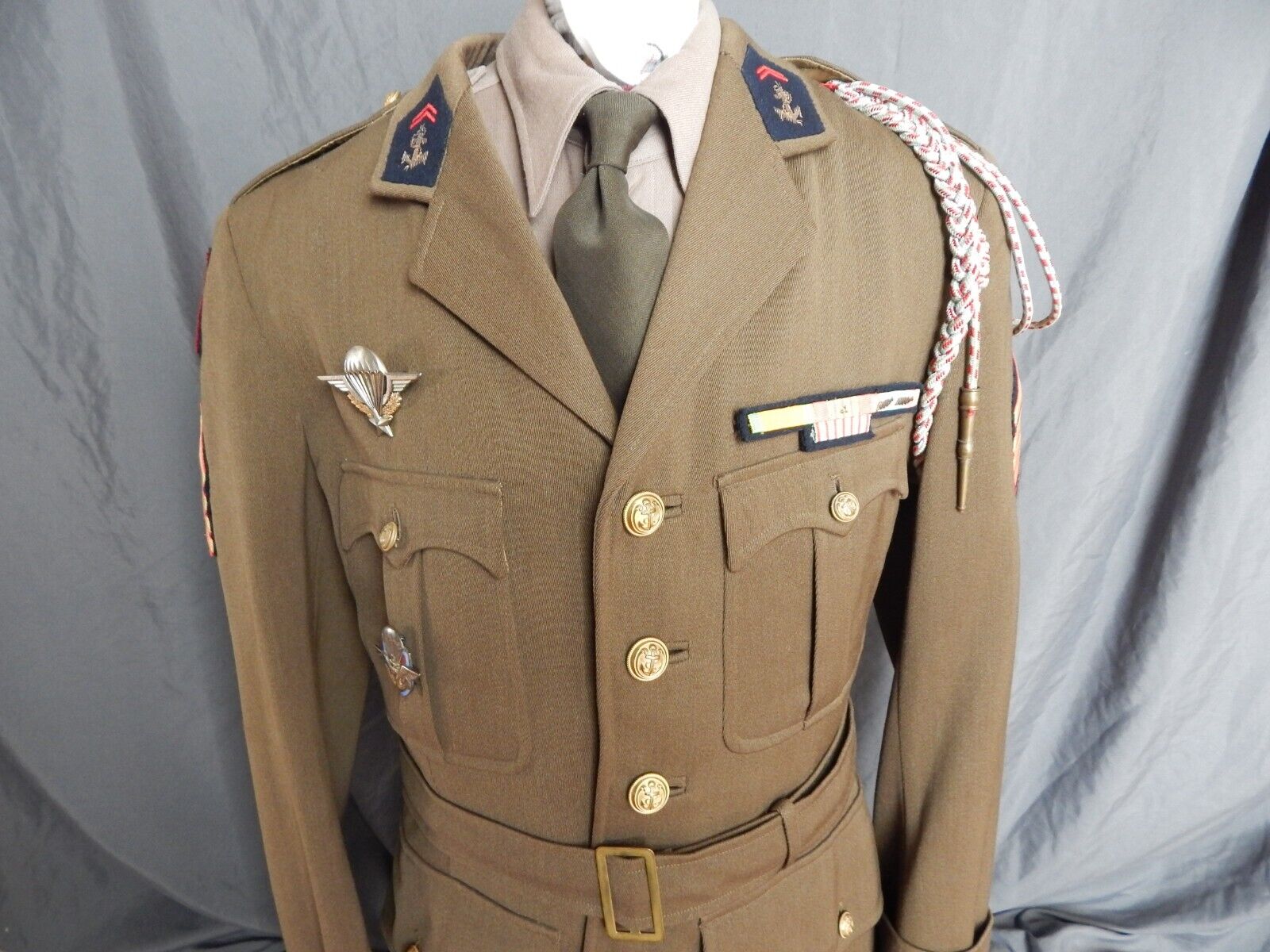 Original French Colonial Marine Paratrooper Sergeant Major Tunic Early RARE