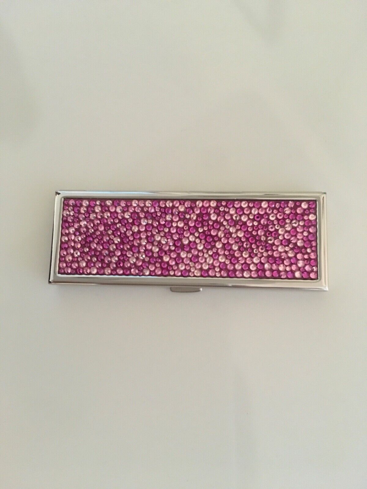 judith Leiber Pink Crystal Compact Mirror