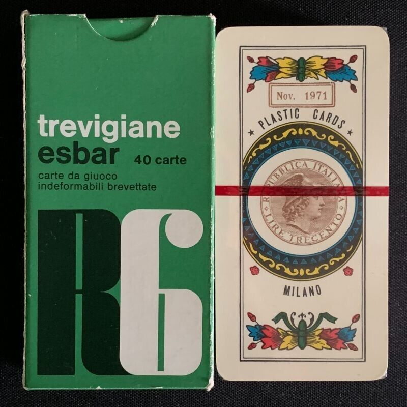 Trevisiana Regional Playing Cards - Esbar - 1971 Erresei R6 - Vintage Rare
