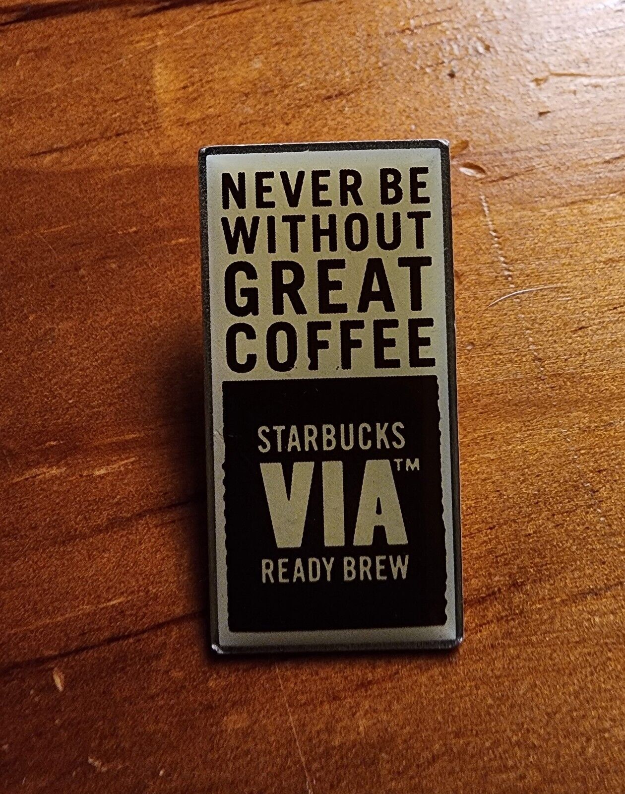RARE Vintage Starbucks Via Coffee Employee Apron Pin