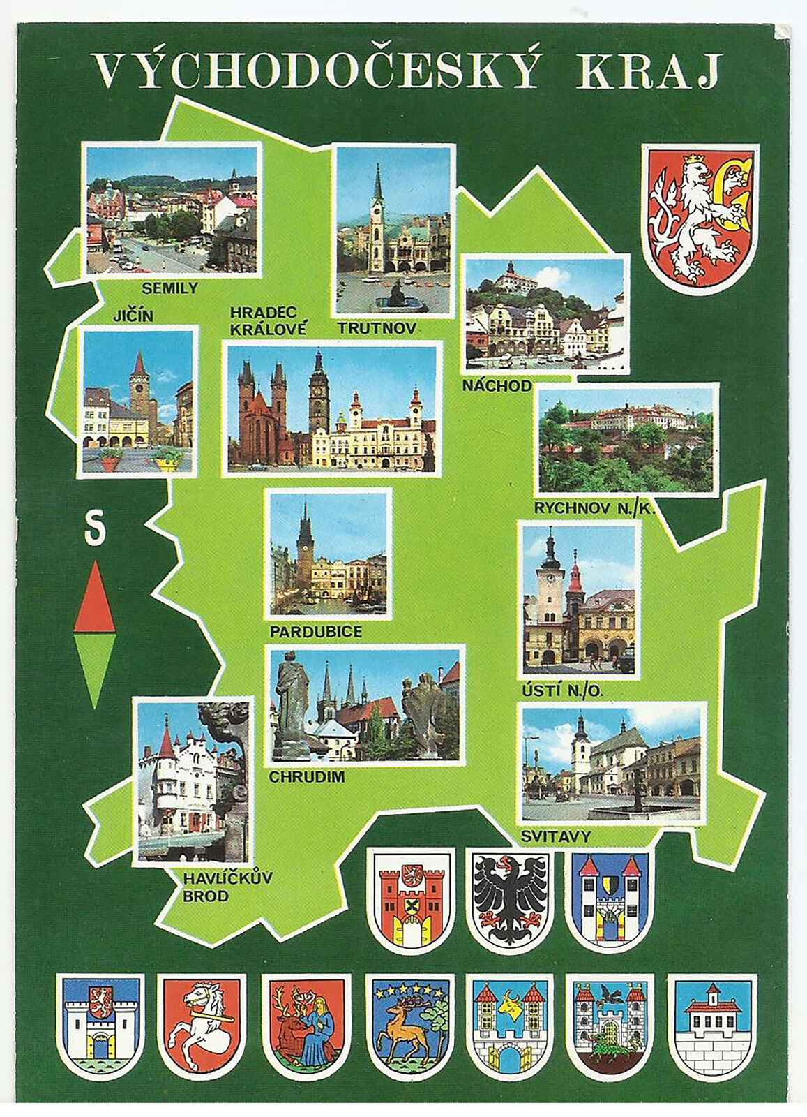 East Bohemia Region-Czechoslovakia, Vintage PC, Cultural Monuments-Castles