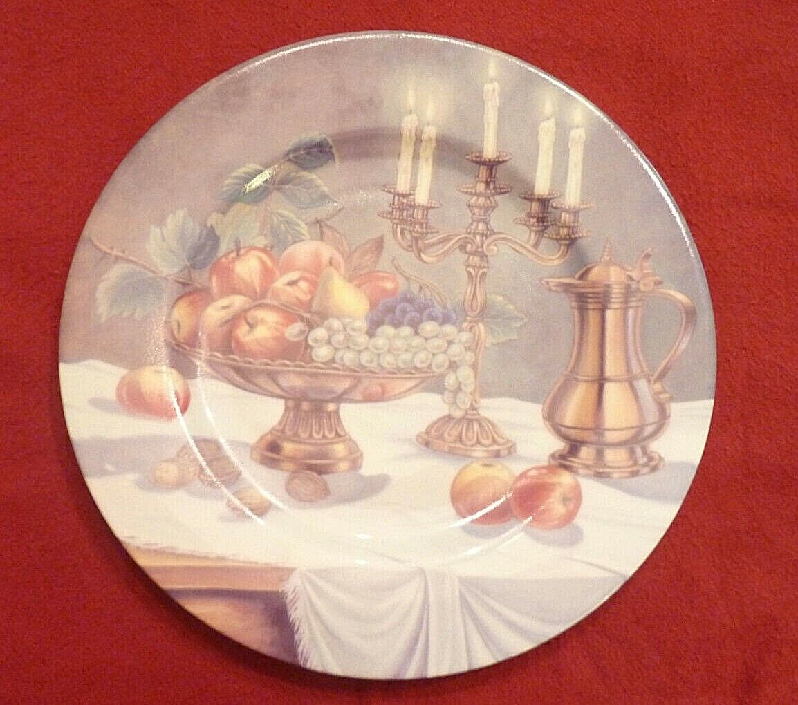 VTG Luncheon plate LIMOGES LAZEYRAS collectible candlelabra fruit pitcher    #28