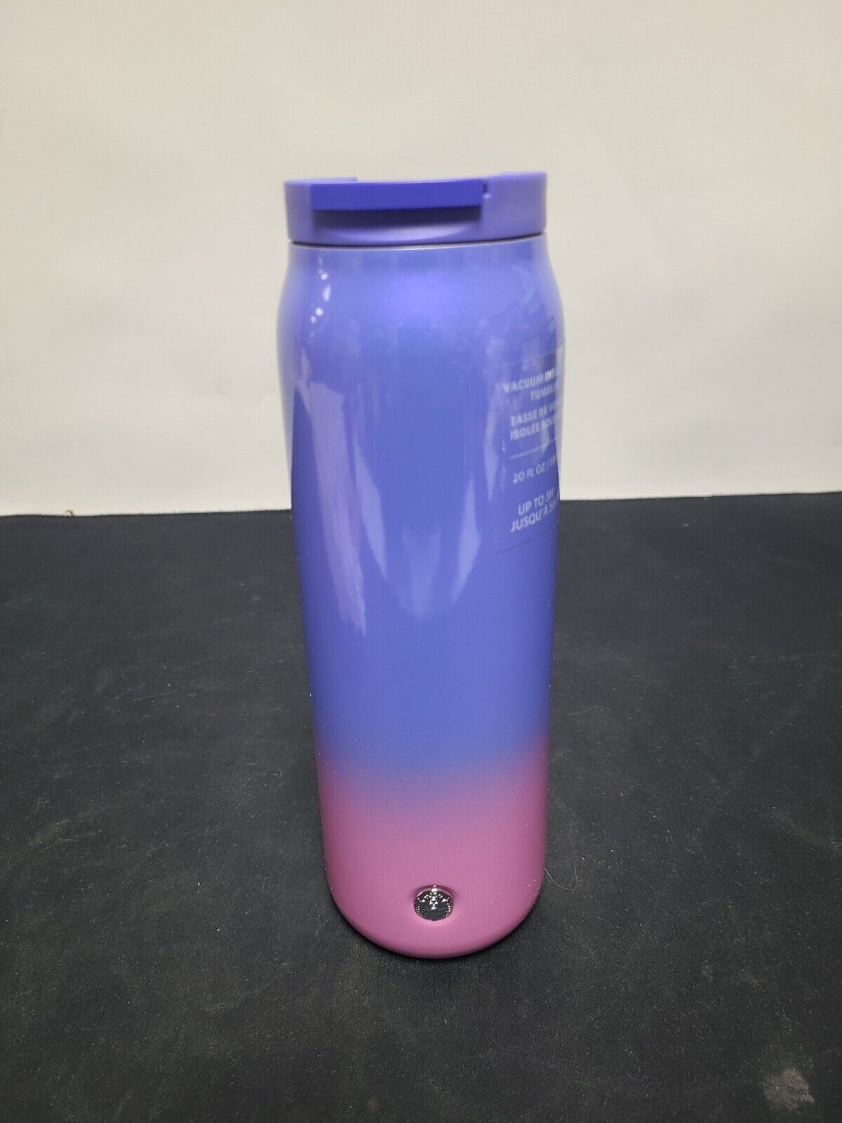 NWT Starbucks Holiday 2023 Purple & Pink Glitter Sheen Ombre Gradient Bottle 