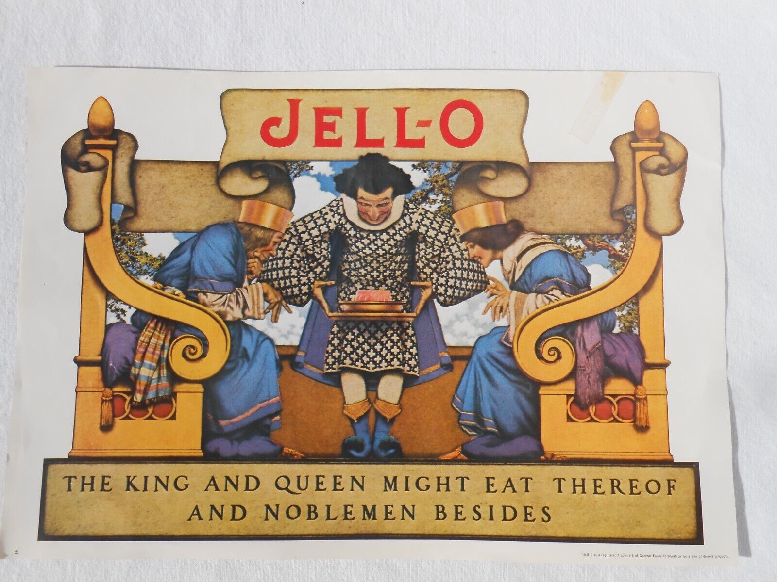 Vintage Jello Royal King Queen Maxfield Parrish 16\