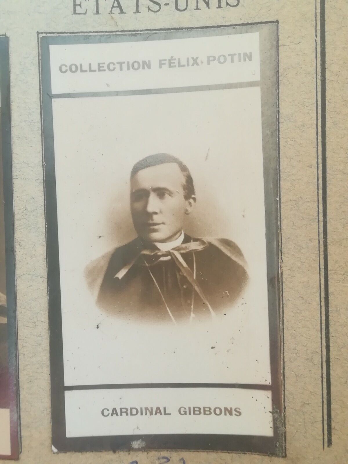 CC237 IMAGE FELIX POTIN 1st ALBUM 1902 USA Clergy Cardinal GIBBONS