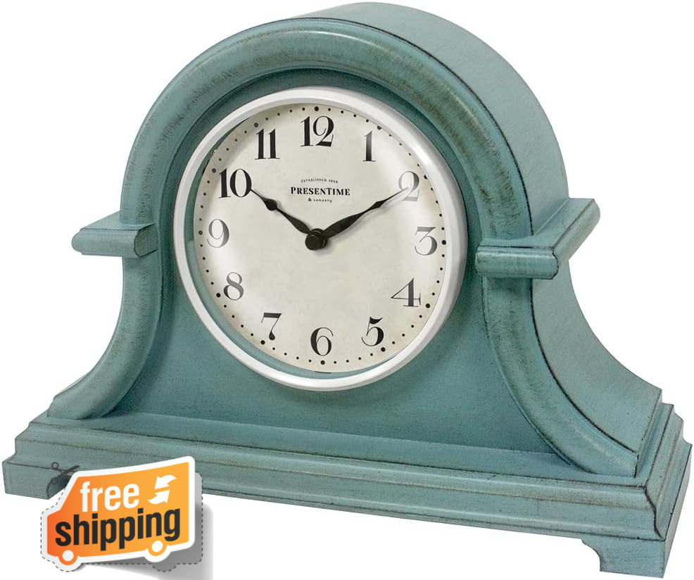 Vintage Farmhouse Table Clock Serie Napoleon Mantel Clock Quartz Movement Retro