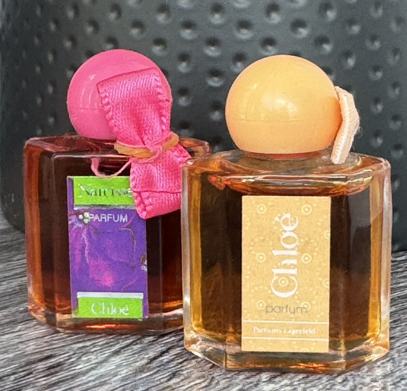 Chloe Narcisse Vintage Travel Mini PARFUM perfume .17oz New Lot of 2