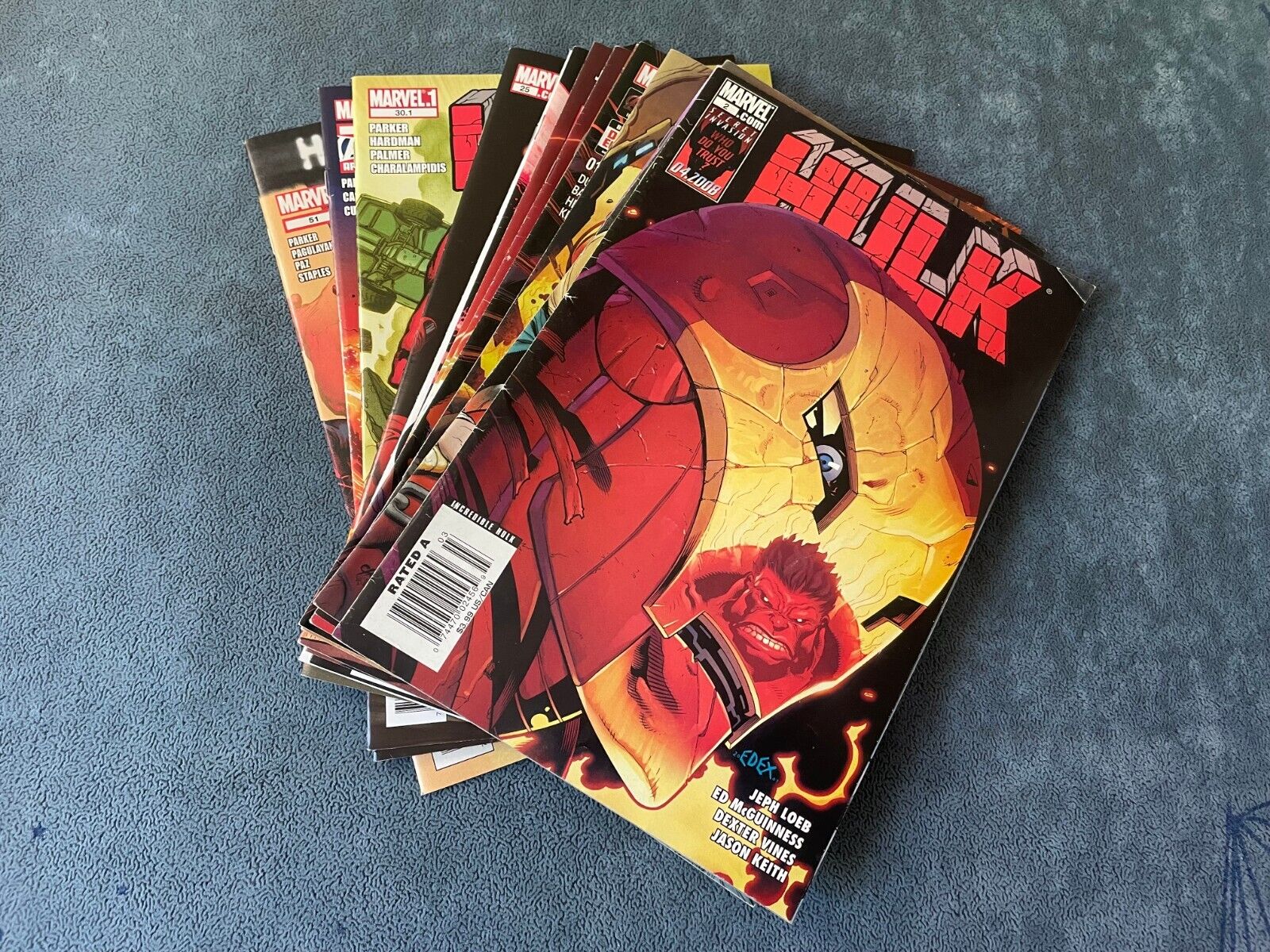 Red Hulk Marvel Comic Book Lot 15 2008 #2 Variants Key Issues Mid Grade