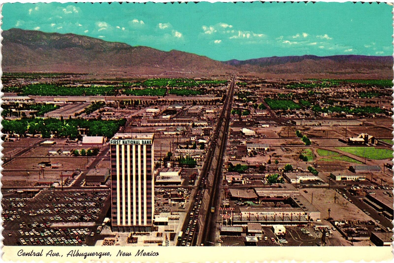 Vintage Postcard 4x6- Central Ave, Albuquerque NM