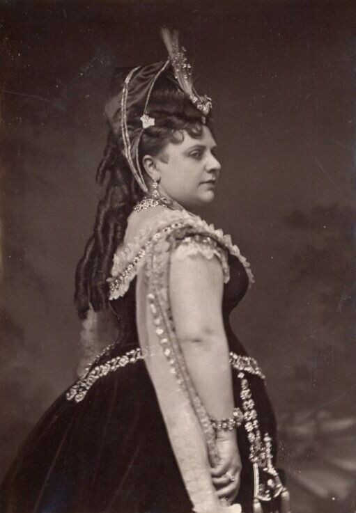 French Opera Soprano Pauline Lauters antique 1880s photoglypty photograph