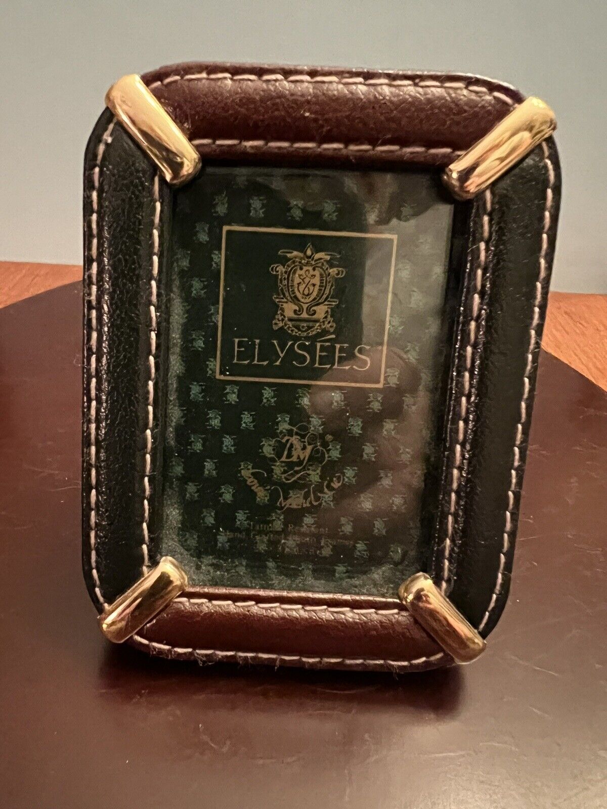 Elysees Small Leather Picture Frame 2” X 3”