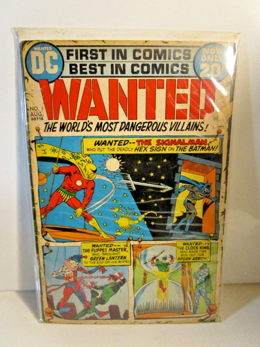 WANTED World’s Most Dangerous Villains #1 (1972) DC comics BAGGED BOARDED