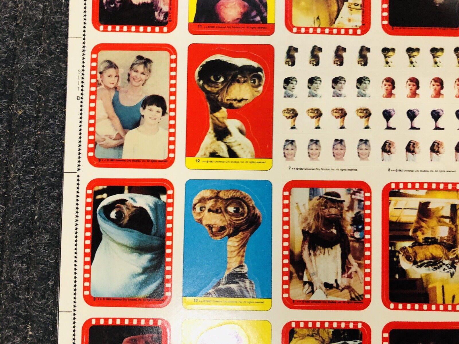 1982 Topps ET movie Stickers Rare Uncut Sheet