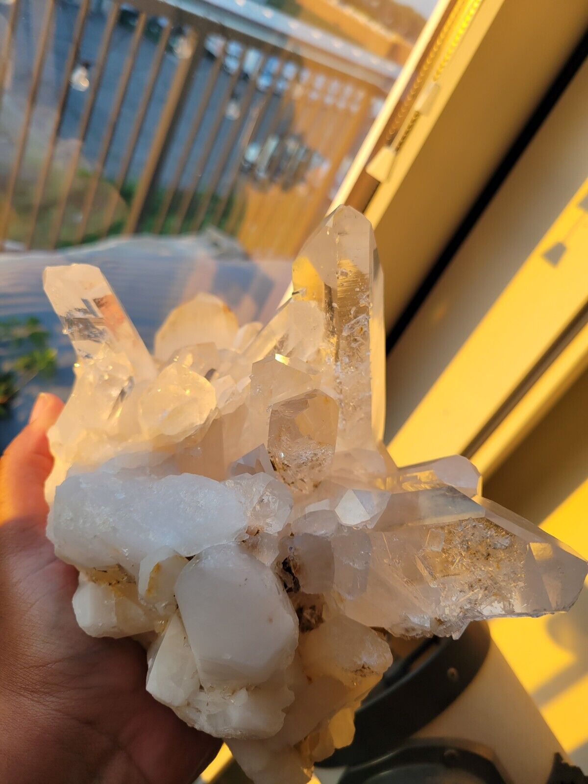 Massive Natural Clear Quartz Cluster, White Clear Crystal XL Mineral Specimen