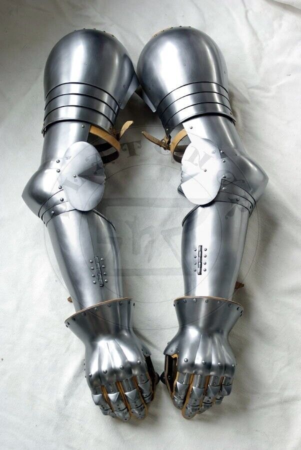 handmade Gorget Pauldrons Armor Pair of Shoulder Steel Full Set Hand Guard