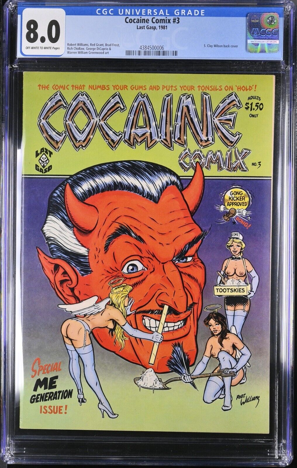 Cocaine Comix #3 CGC 8.0 Rare High Grade Classic Devil Cover Last Gasp Comics